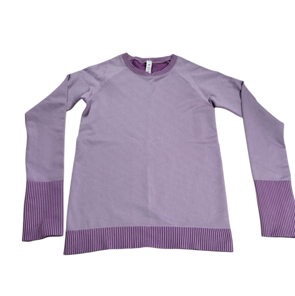 Lululemon Rest Less PulloverDiagonal Rib Wisteria Purple / Lavender Dew - Picture 13 of 14
